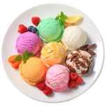 table with ice cream
